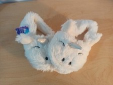 NEW White Love At First Sight Girls Size L 9-10 Unicorn Slippers Socks Soft