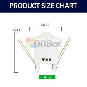 PIR Infrared Body Motion Sensor Detector Night Lamp Embed Light Switch 220-240V