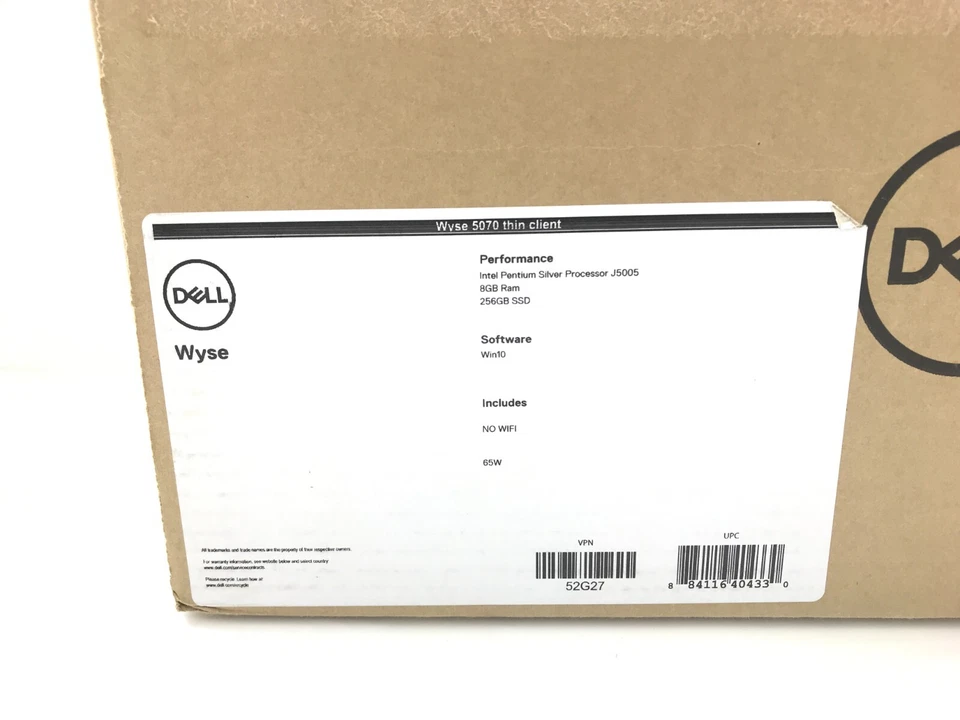 Dell Wyse 5070 DTS Silver J5005 1.5GHz 8GB 256GB SSD Win 10 IoT - (52G27) - Image 3 of 3