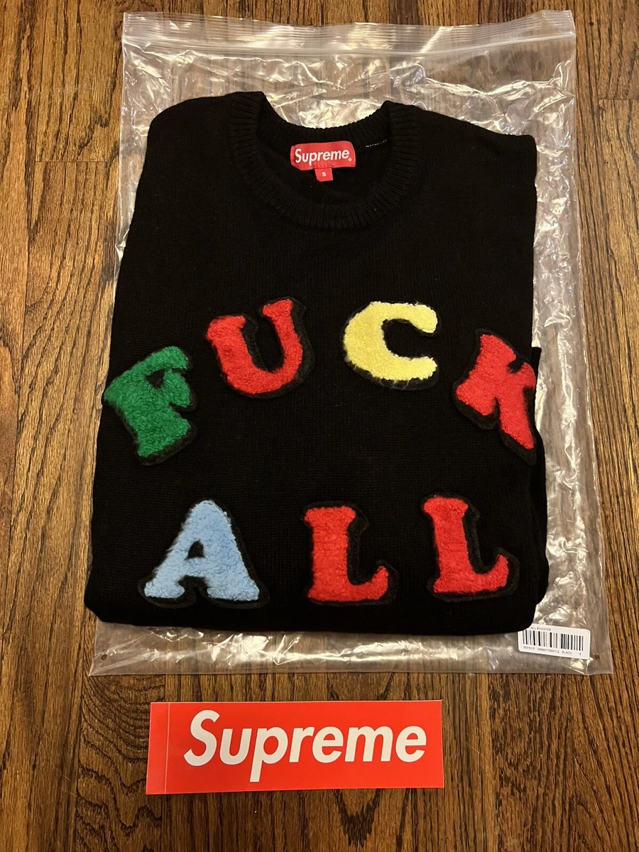 Supreme Jamie Reid F*ck All Sweater Black Small