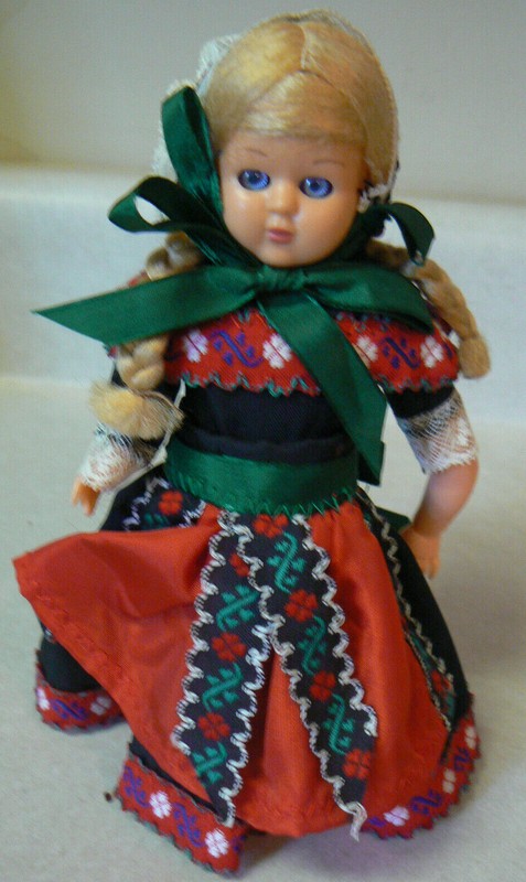 Hungarian  Costume DOLL Q Michael Querzola souvenir Made in Italy 6.5"  Vintage