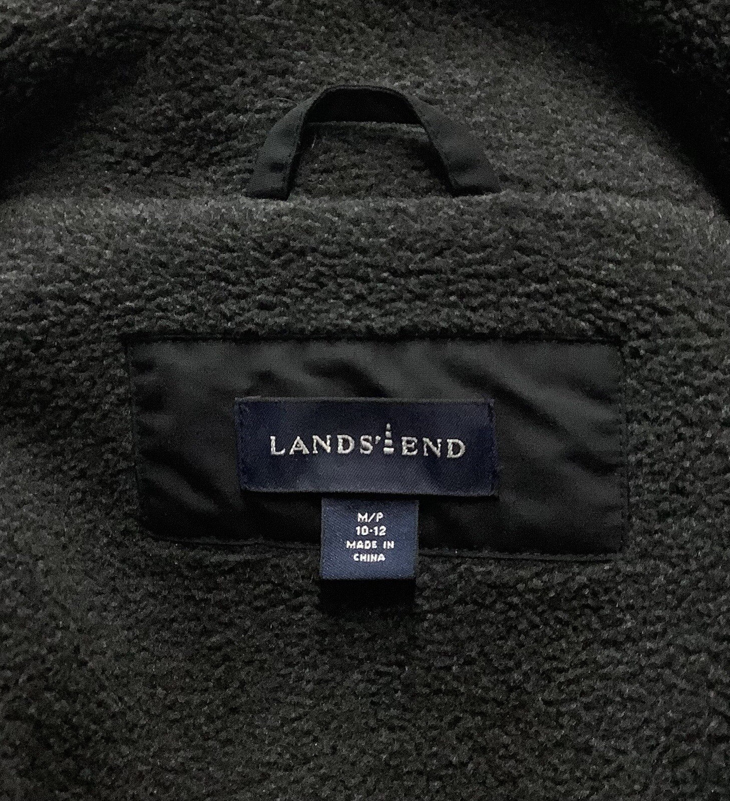 rare LAND'S END SQUALL PARKA POLARTEC Fleece Quilt Lined Hooded Parka women M P image 5