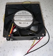 CUI Devices 80 X 38 DC Axial Fan CFM-8038BF-2150-662-20 24VDC 1.44 Amp New