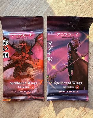 New TCG Akora Spellbound Wings 1st Edition 10 Card Packs - 2 Pack Combo