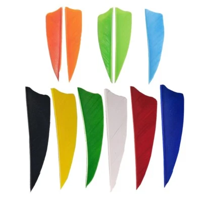 AMEYXGS 50X Pfeilfedern Naturfedern 3 4 5 Zoll Shield Bogenschießen Fletches DIY Pfeile