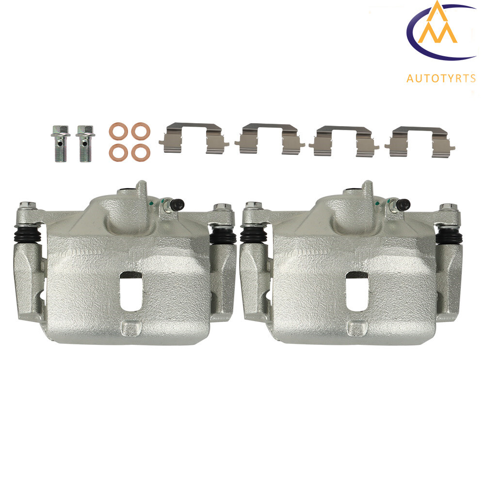 Pair 2 For 1996-2008 2009 2010 2011 Honda Civic Front Brake Calipers w/ Bracket