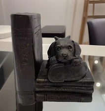 Telle M. Stein Divinity Angel Dog With Wings & Shoe Bookend
