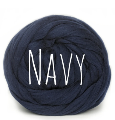 1kg Navy Merino Wool Giant Chunky Extreme Arm Knitting Big Stitch Yarn