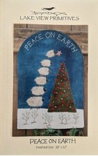 Lake View Primitives Peace on Earth Penny Rug Pattern 18" X 12" PATTERN Only