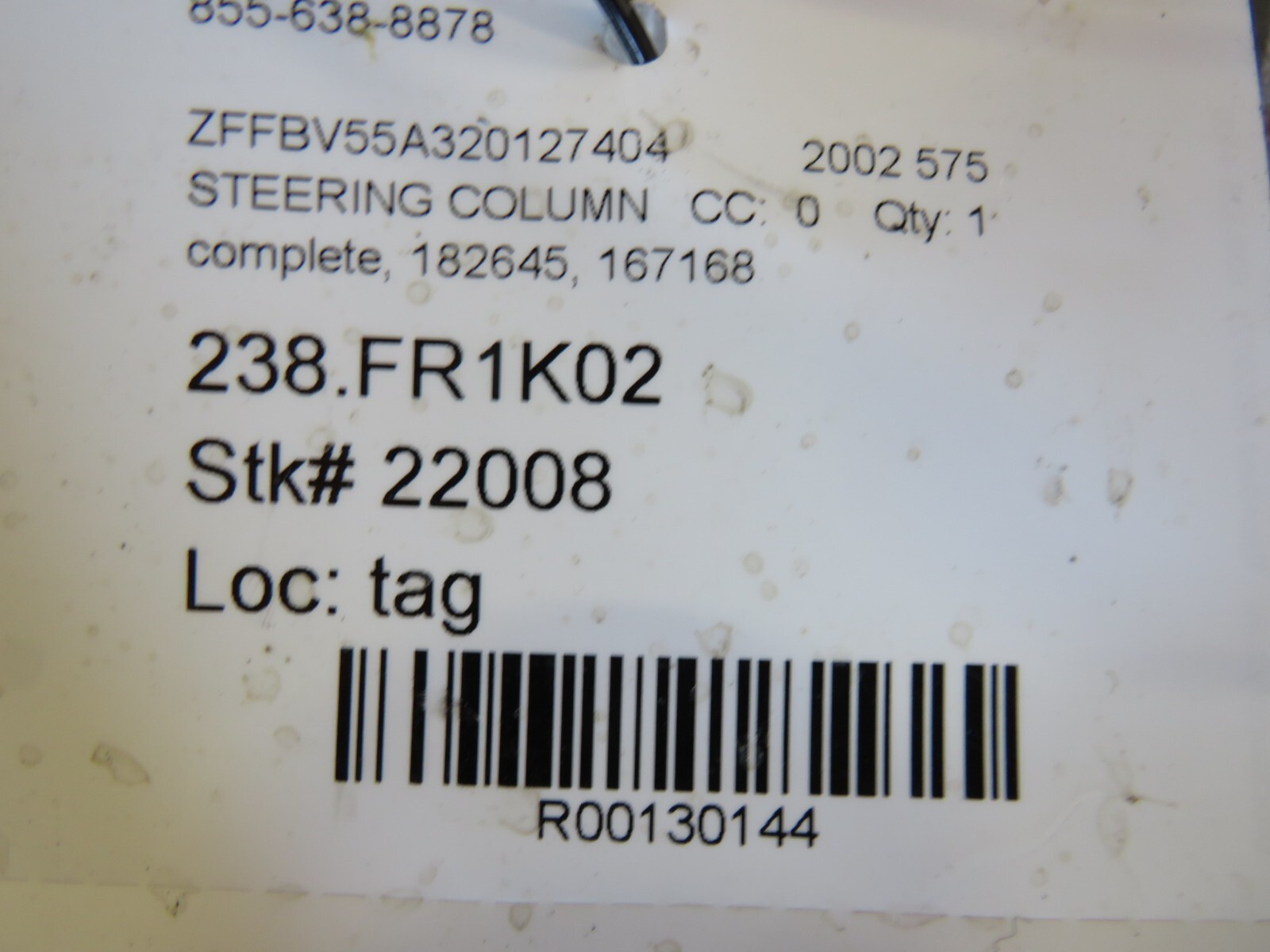 Ferrari 575, Steering Column, Used, P/N 182645,167168