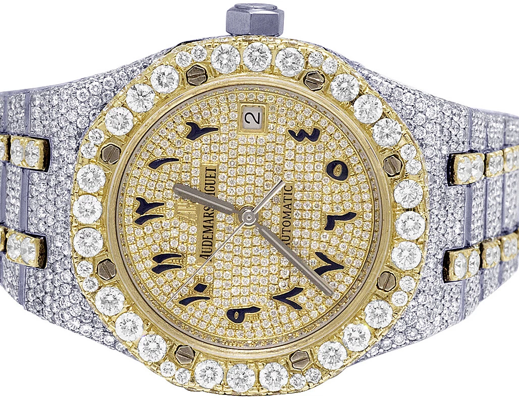 Audemars Piguet — Audemars Piguet Royal Oak 37MM 18K Yellow Gold/ Steel Diamond Watch 32.75 Ct