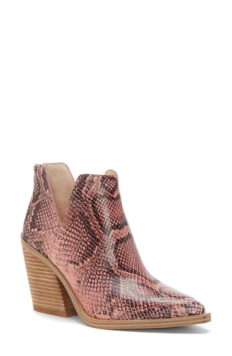 Vince camuto gigietta bootie cheap snakeskin