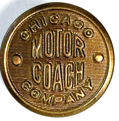Chicago Motor Coach Co. Knopf Arbeitsuniform Messingschaft