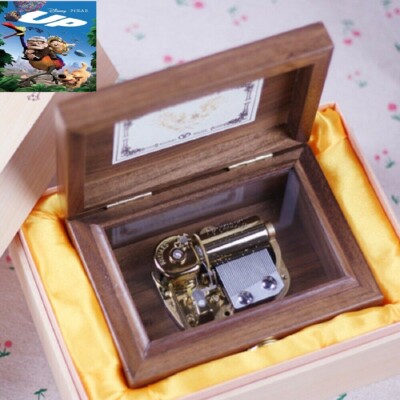 30 NOTE WALNUT WOODEN WIND UP MUSIC BOX : REMEMBER WHEN @ ALAN
