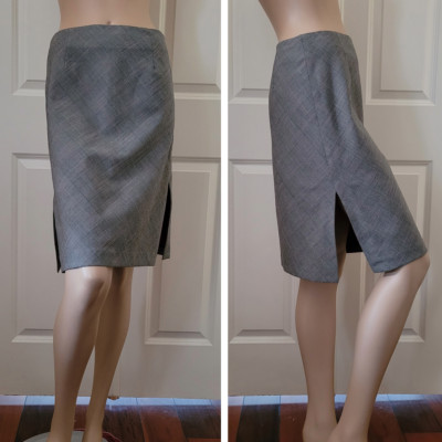 ABS by Allen Schwartz Glen Plaid Skirt SZ 4