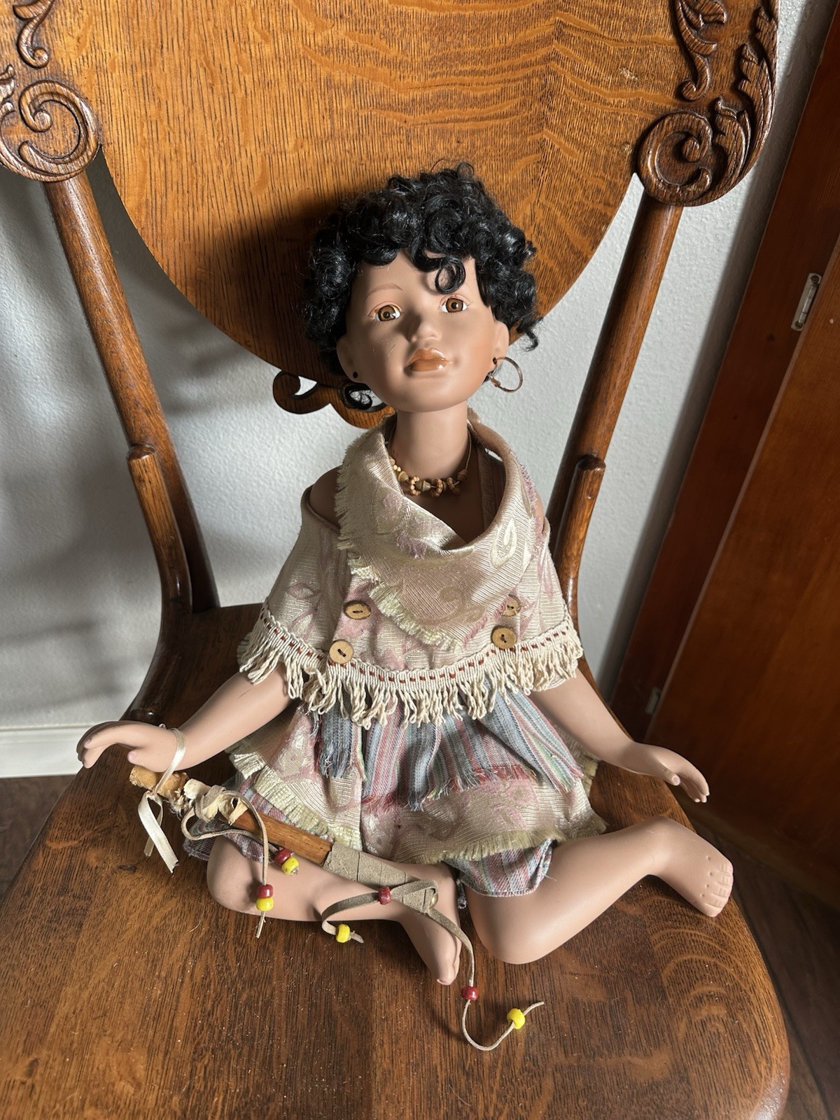 Duck House Heirloom Porcelain Native American Doll 2224/5000