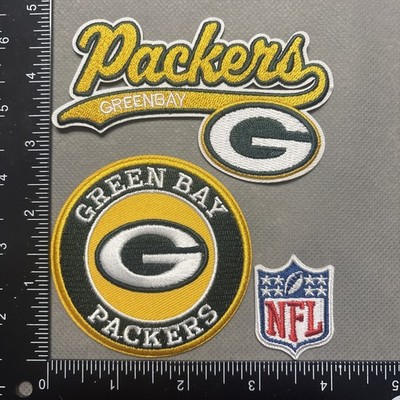 LOT OF 3 GREEN BAY PACKERS IRON ON EMBROIDERED PATCH