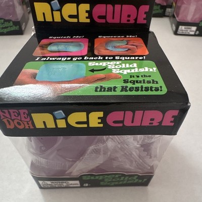 NeeDoh Nice Cube Super Solid Squishy Tactile Squeeze Toy, Purple, 3+