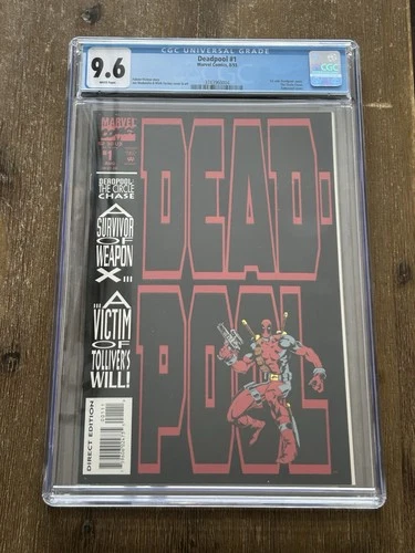 Deadpool #1 - CGC Graded 9.6 - WHITE Pages - KEY ISSUE - 1st Deadpool Comic