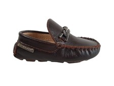 BABYWALKER Boys Brown Leather Gaucho Loafers Size 9-12 Months RRP90 NEW