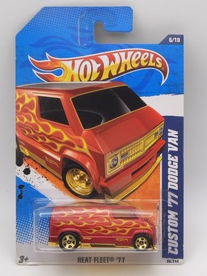 Hot Wheels 2011 - Heat Fleet 6/10 - Custom '77 Dodge Van - Metalflake Burgundy