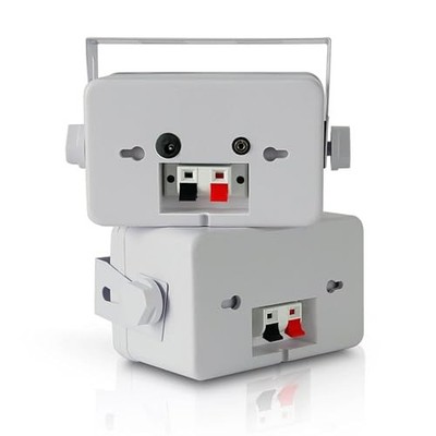 PYLE OUTDOOR WATERPROOF WIRELESS BLUETOOTH 3.5 INCH SPEAKER SYSTEM - WHITE