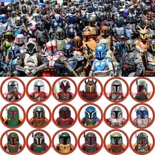 Figura de plástico 18 piezas Star 5th Mandalorian Bounty Hunter 4 cm juguete hágalo usted mismo