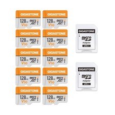 GIGASTONE 128GB Micro SD Card 10-Pack, A1 V30 4K Video Recording, Surveillanc...