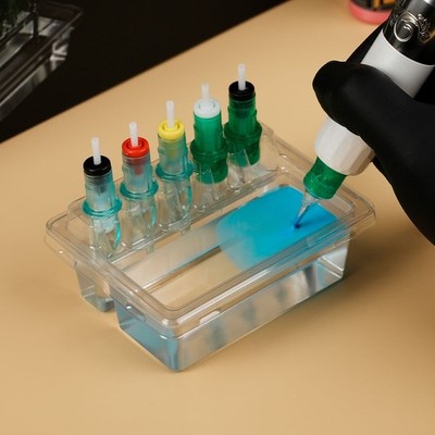 20PCS Disposable Cartridge Needle Holder Ink Wash Cleaning Cup Tattoo Supplies
