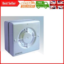 High-Performance 100mm Axial Window Fan with Timer | 230V, Quiet 15dB, 50 CFM...