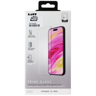 LAUT Prime Glass Tempered Glass Screen Protector for Apple iPhone 15 Pro