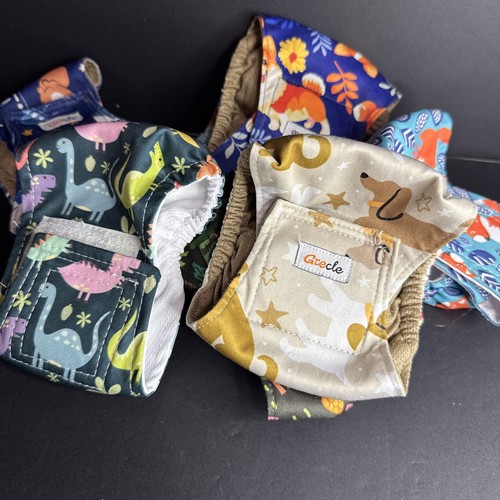Pack of 7 XSmall Male Dog Diapers Belly Bands Chihuahua Size PRE-owned Cleaned
