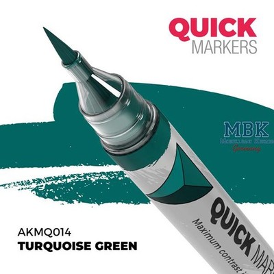 AK Interactive S.L. AK-MQ014 TURQUOISE GREEN - QUICK MARKERS