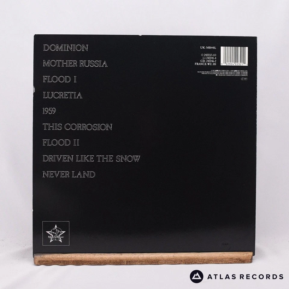 The Sisters Of Mercy Floodland 1-A 1-B Lyric Sheet LP Album Vinyl Record - EX/EX - Image 3 of 4
