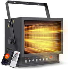 Electric Garage Heater, 7500W Ceiling Mount, WiFi & Remote, ECO Mode, Timer