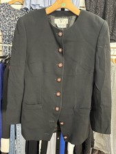Valentino Miss V Women’s Black Blazer button Up Vintage Military Luxury Designer