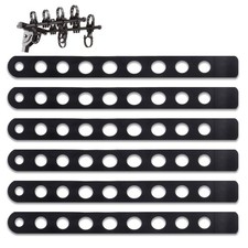 (6-Pack) Replacement Bike Rack Cradle Straps .49" Ladder-Style 1/2", Black