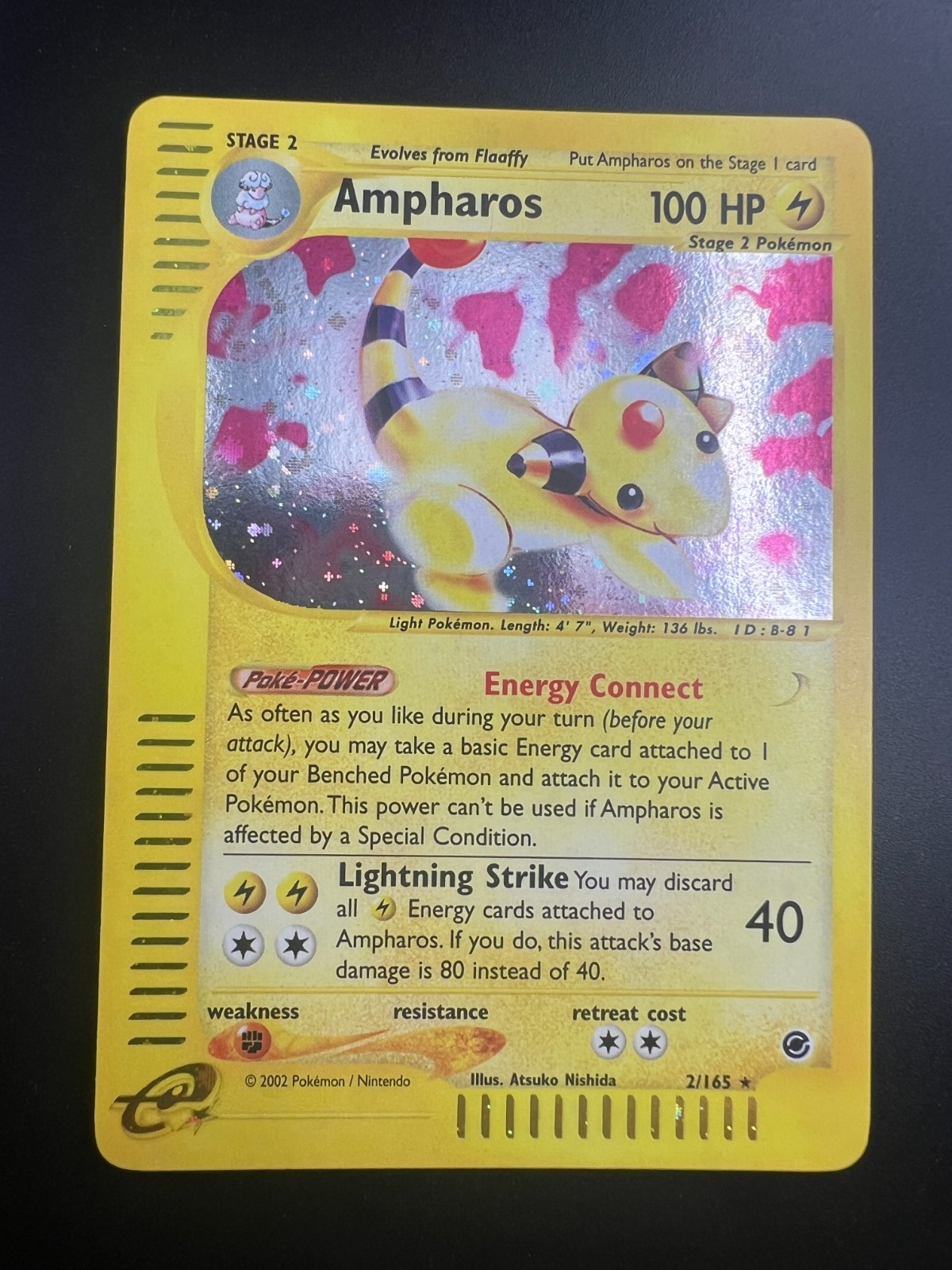Ampharos - 2/165 - Pokemon Expedition Holo Rare Card NM