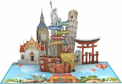 eine prachtvolle 3D Karte für Reiselustige, Urlauber und Weltreisende, auch für 