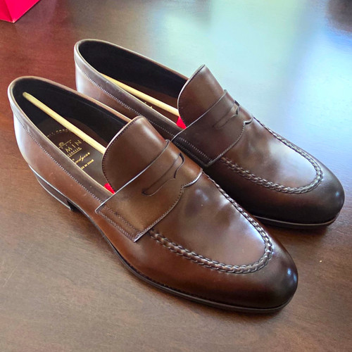 Carmina 80832 Forest Last Loafers Shell Cordovan Armagnac 9UK US 10 D