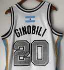 Manu Ginobili "HOF '22" Signed Spurs Mitchell & Ness NBA Finals Champ Jersey BAS