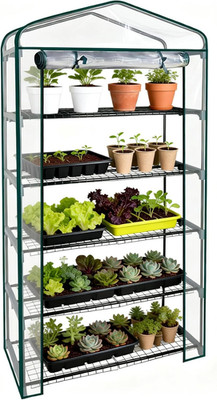 Worth Garden 50% Extra Wide Mini Greenhouse 5 Tier Portable Plant Green House 40