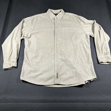 Timberland Mens Corduroy Long Sleeve Button Down Shirt Size Large Tan/khaki
