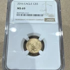 U.S. Mint American Eagle Gold Coin 2016 1/10 oz NGC MS 69 8697325-312