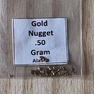 Gold Nugget 0.50 Gram Alaska - Gold Composition, 0.50g Total Precious Metal