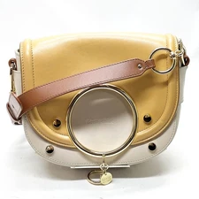 NO TARIFF See by Chloe Shoulder Bag Beige Leather 2322273