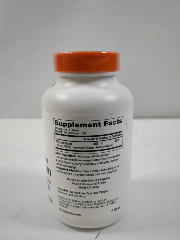 Elemental de magnesio de alta absorción Doctor's Best, 240 unidades Foto 4 de 4