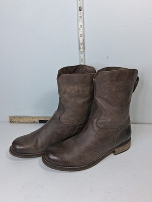 Enrico Fantini Brown Leather Boots Italy EU 40 US 9.5 Distressed Pull On  T17