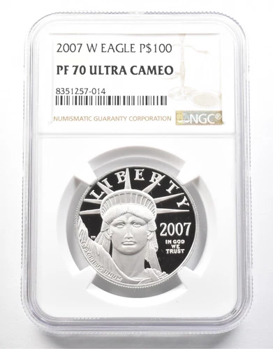 2007-W $100 American Platinum Eagle 1 Oz Platinum PF70 UCAM NGC *0770