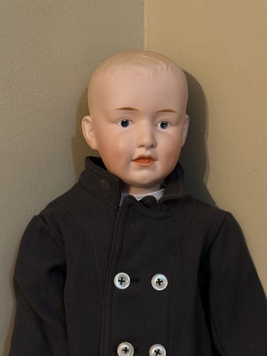 Very Rare Antique 21” Gebruder Heubach 7628 Character Boy Doll German Bisque